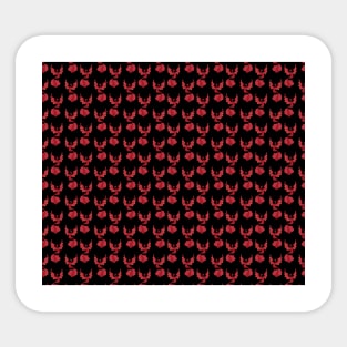 Red Phoenix Pattern Sticker